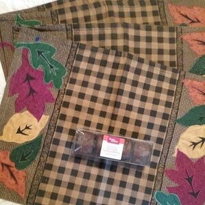 Table mats set of 4, set of 4 napkin rings